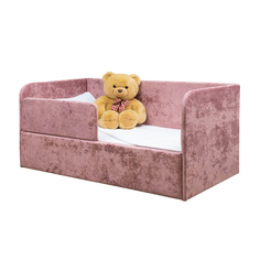 Детская диван-кровать М-СТИЛЬ Непоседа, защитный бортик, розовый, 180х90 см