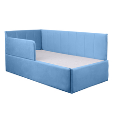 Детская кровать М-СТИЛЬ Хагги, защитный бортик, голубой, 160х80 см