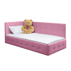 Детская диван-кровать М-СТИЛЬ Банни, ящик для хранения, розовый, 200х90 см