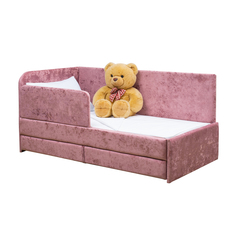 Кровать-диван детская М-СТИЛЬ Непоседа 2а спальных места, левый угол, розовый, 160х80 см
