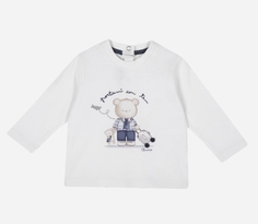 Лонгслив Chicco для мальчиков, белый, размер 74, 9047488000000