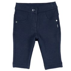 Брюки Chicco для девочек, тёмно-синие, размер 86, 9008298000000