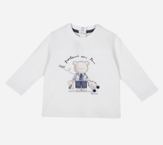 Лонгслив Chicco для мальчиков, белый, размер 92, 9047488000000