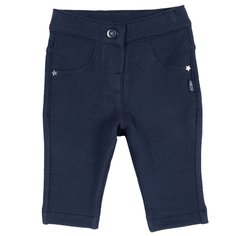 Брюки Chicco для девочек, тёмно-синие, размер 74, 9008258000000