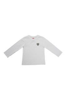 Лонгслив Chicco для девочек, белый, размер 74, 9006369000000