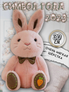 Мягкая игрушка Shop for you Зайка символ года 2023, розовый