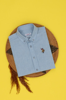 Рубашка детская US Polo Assn G083SZ0040AKISKIDS023K, светло-голубой, 128