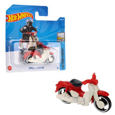 Машинка Hot wheels 5785-165 базовой коллекции в дисплее HONDA SUPER CUB красный