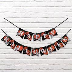 Гирлянда на ленте "Happy Halloween", тыквы, 250 см No Brand