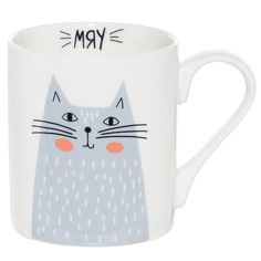 Кружка, детская, 280 мл, фарфор N, белая, Серый кот, Grey cat Kuchenland