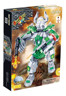 Конструктор пластиковый BanBao Робот зеленый 215 деталей