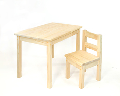 Комплект детской мебели Rolti KIDS стол 50x70см + 1 стул, Без покрытия