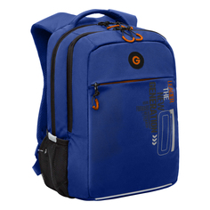 Детский рюкзак Grizzly с карманом для ноутбука, анатомический, синий