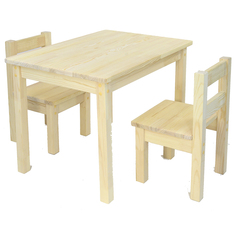 Комплект детской мебели Rolti KIDS стол 50x70см + 2 стула, Без покрытия