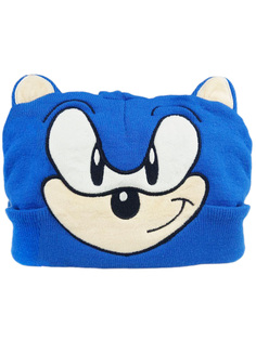 Шапка детская StarFriend еж Соник Sonic the Hedgehog с ушками и гребнем, голубой, 54-56