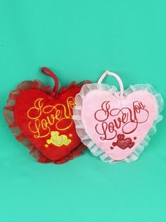 Мягкая игрушка Мэри Море Подушка Сердце, красный, 16 см, 2 шт