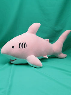Мягкая игрушка Мэри Море Подушка Акула, розовый, 50 см