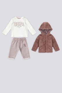 Костюм спортивный детский US Polo Assn USB1717-V1, розовый, 74