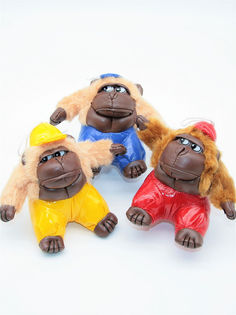 Мягкая игрушка Мэри Море Обезьянка, 13 см, 3 шт