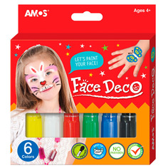 Набор мелков AMOS Face Deco 6 цветов 22810 Амос