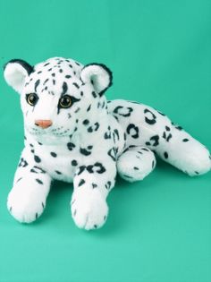 Мягкая игрушка Мэри Море Леопард альбинос реалистичный, 30 см