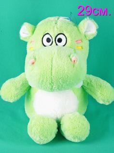 Мягкая игрушка Мэри Море Бегемотик, зеленый, 29 см