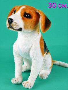 Мягкая игрушка Мэри море реалистичная собачка бигль 30см коричневый, белый, черный