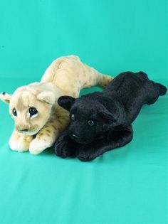 Мягкая игрушка Мэри Море 2 шт. Черная пантера и Львица 40см.