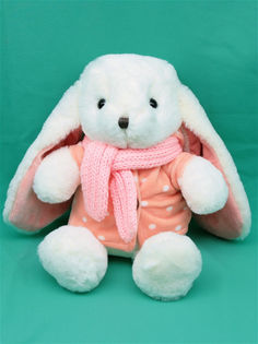 Мягкая игрушка Мэри Море Зайчик в кофточке с шарфиком 30 см.