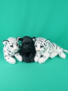 Мягкая игрушка Мэри Море 3шт - Тигр, Леопард, Пантера 25 см.