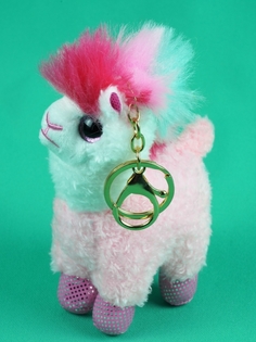 Мягкая игрушка Мэри море лама брелок 13 см розовый