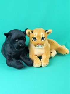 Мягкая игрушка Мэри Море 2шт - Львица и Черная пантера 25 см.