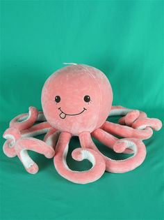Мягкая игрушка Мэри море осьминог 50 см розовый