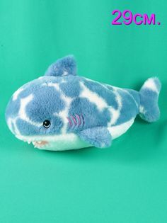 Мягкая игрушка Мэри море акула 29 см синий, белый