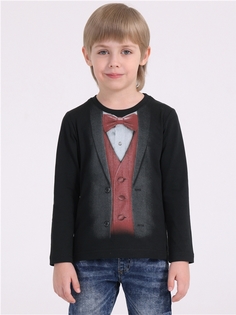 Лонгслив детский Апрель 236мал001Д1Р, черный Смокинг и жилет, 110