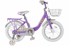 Велосипед Tech Team Milena 16" фиолетовый (алюмин) корзина