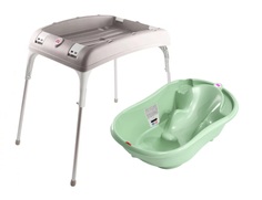 Комплект ванночка Ok Baby Onda 12 + подставка Cavalletto, зеленый