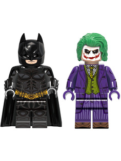Мини фигурки StarFriend Бэтмен и Джокер 2 в 1 Batman Joker подвижные с подставками 4,5 см