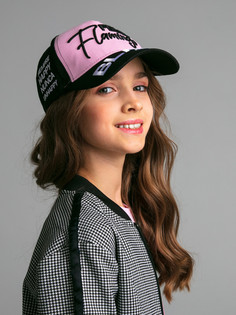 Бейсболка детская PlayToday 12321471, цвет черный, светло-розовый, размер 54