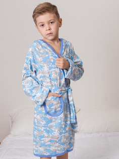 Халат детский для мальчиков КотМарКот 2330617 Цвет голубой размер 110
