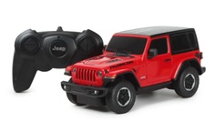 Машинка на радиоуправлении Rastar Jeep Wrangler Rubicon 1:24 красный, 17 см