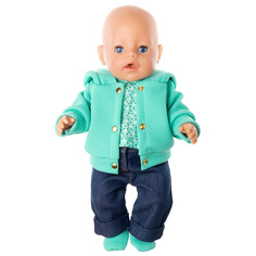 Одежда КуклаПупс для куклы 43 см Набор одежды с джинсами и пинетками