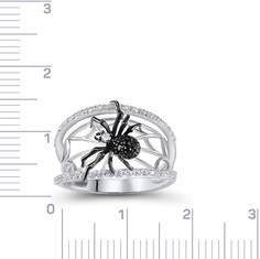 Кольцо из серебра р.18 VALTERA 83192, шпинель нано/циркон