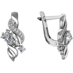 Серьги женские из серебра ПРИВОЛЖСКИЙ ЮВЕЛИР 351384-FA11, фианит