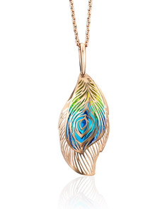 Кулон из красного золота PLATINA jewelry 03-2594-00-000-1110-48, эмаль