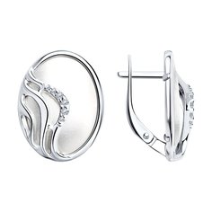 Серьги из серебра Diamant 94-120-01560-1, фианит