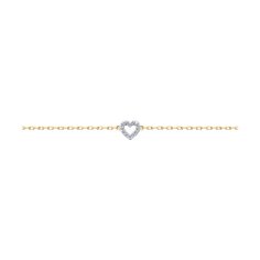 Браслет из красного золота с фианитом р. 16 Diamant 51-150-01947-1