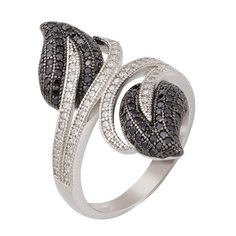 Кольцо женское из серебра с фианитом 585Gold 701000729, р. 18