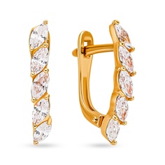 Серьги из серебра 585Gold 702009019, фианит