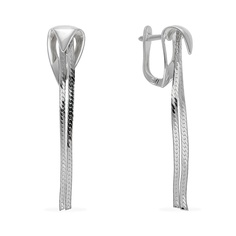 Серьги подвески из серебра 585Gold 702008119